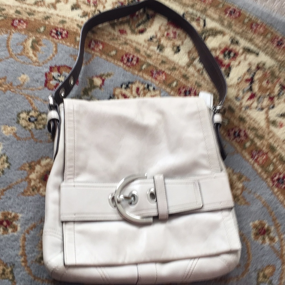Off- white vertical coach bag